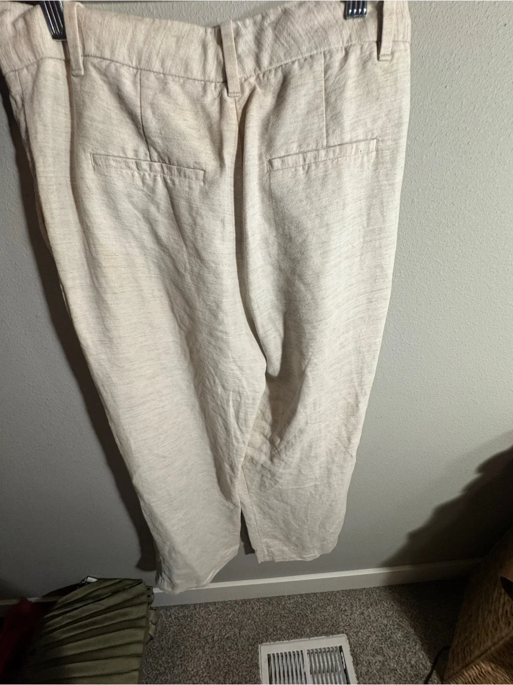 Aritzia Effortless Wide-Leg Linen Pants in Natural